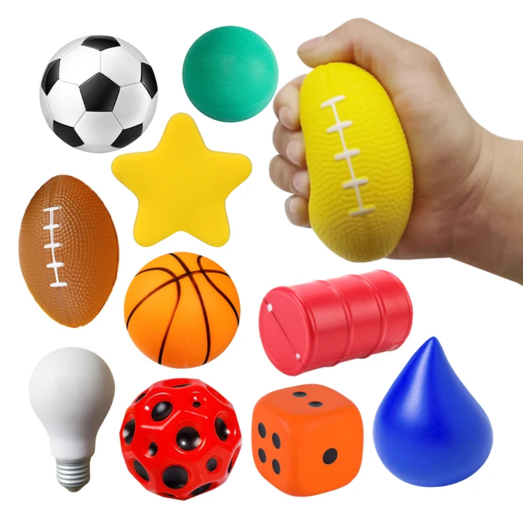 Promotional Custom Pu Foam Stress Ball With Logo Printing Football Stress Ball