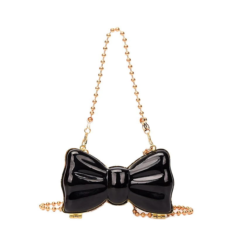 Manufacturer wholesale online celebrity Live mini acrylic bag girl chain crossbody bow dinner bag Aggreko purse