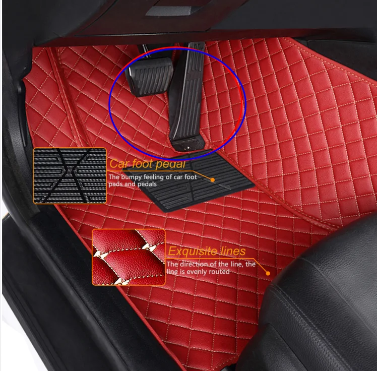 Muchkey Eco Friendly Luxury Leather Car Mats for KIA Forte 2018 Interior Accessories Car Floor Mats