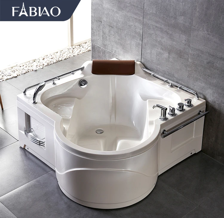 FABIAO гидромассажная Ванна Угловая Двухместный Массаж горячая Распродажа белых бассейнов водопад дешевая
