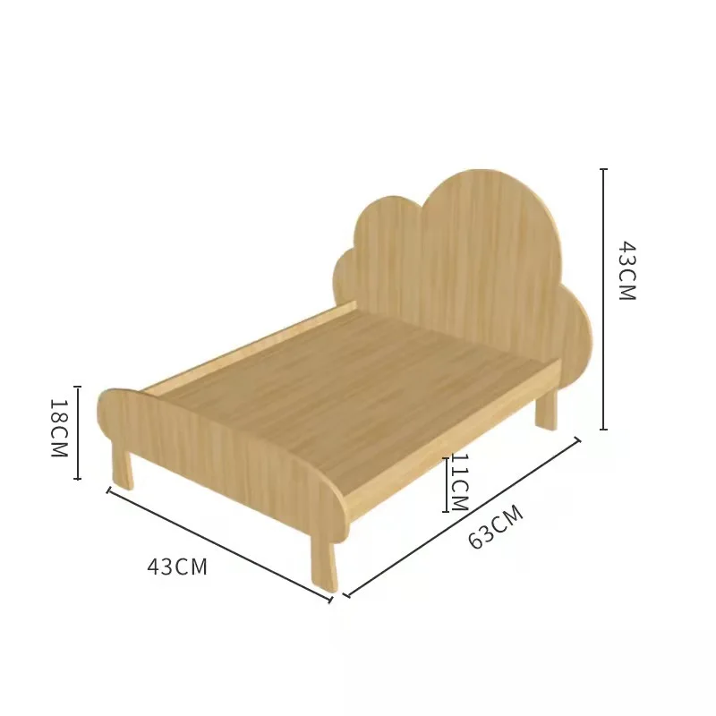 Solid wood cat litter dog cat princess bed winter kitten wooden bed deep sleep pet camping bed