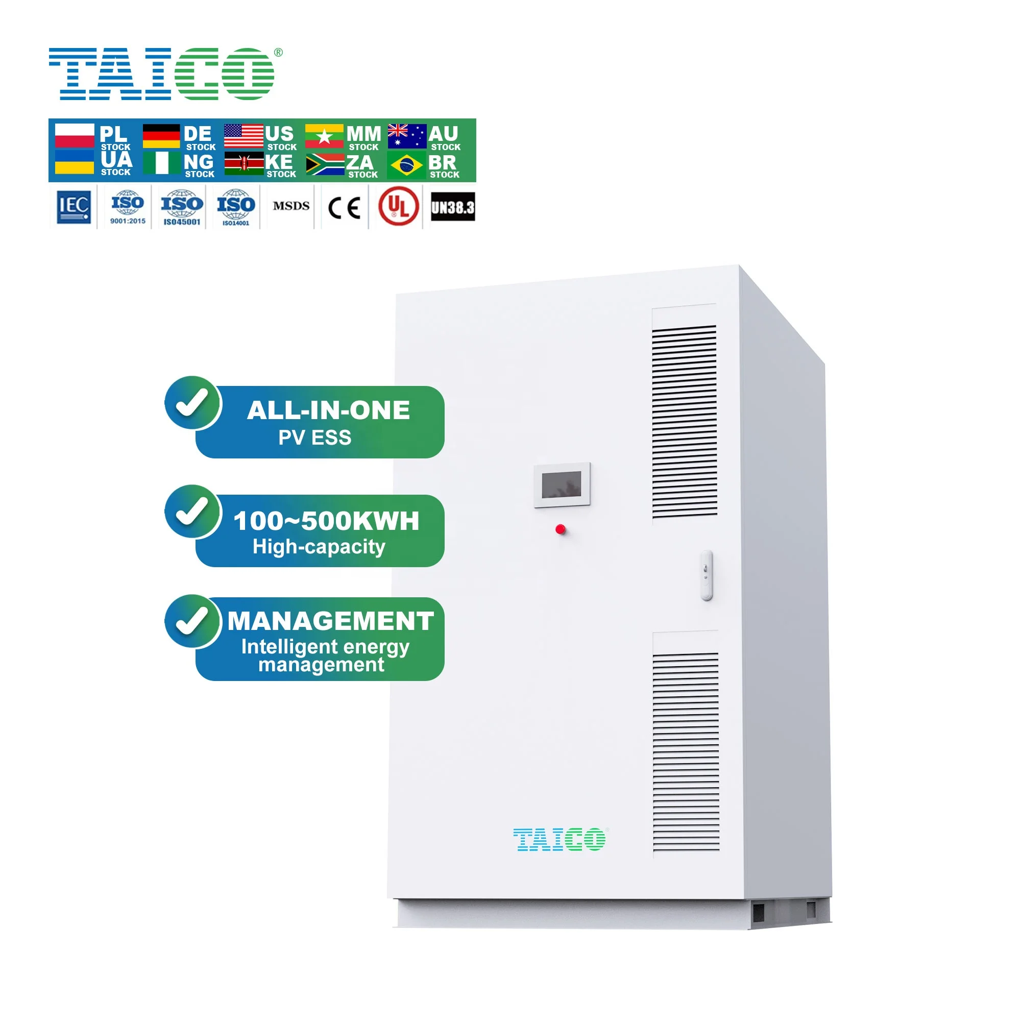 High voltage battery 60kwh 100Kwh 200kwh 500Kwh solar system industrial commercial energy storage system 50kwh lifepo4 battery