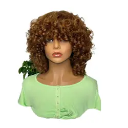 Wholesale Short Curly Wave Pixie Cut Glueless Brazilian Bob Remy Pelucas De Cabello Natural Human Hair Wigs