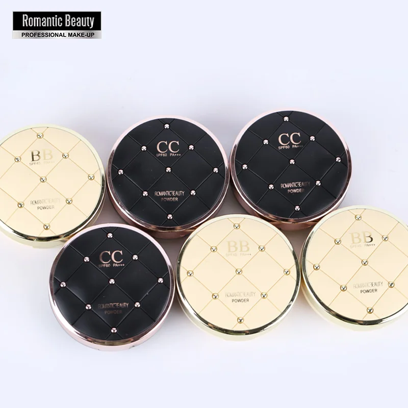 Romantic Beauty Oil-control Face Setting Foundation Makeup Powder 2 Colors Face Waterproof Long Lasting Pressed Powder