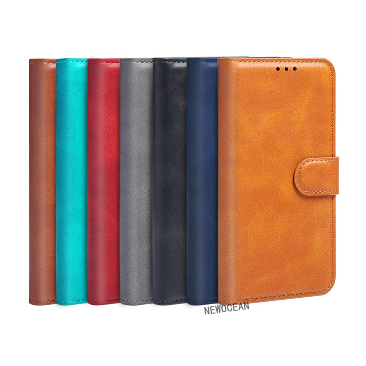 High quality Calfskin Flip Crazy Horse Leather Wallet Mobile Cover for ASUS Zenfone 9 phone case