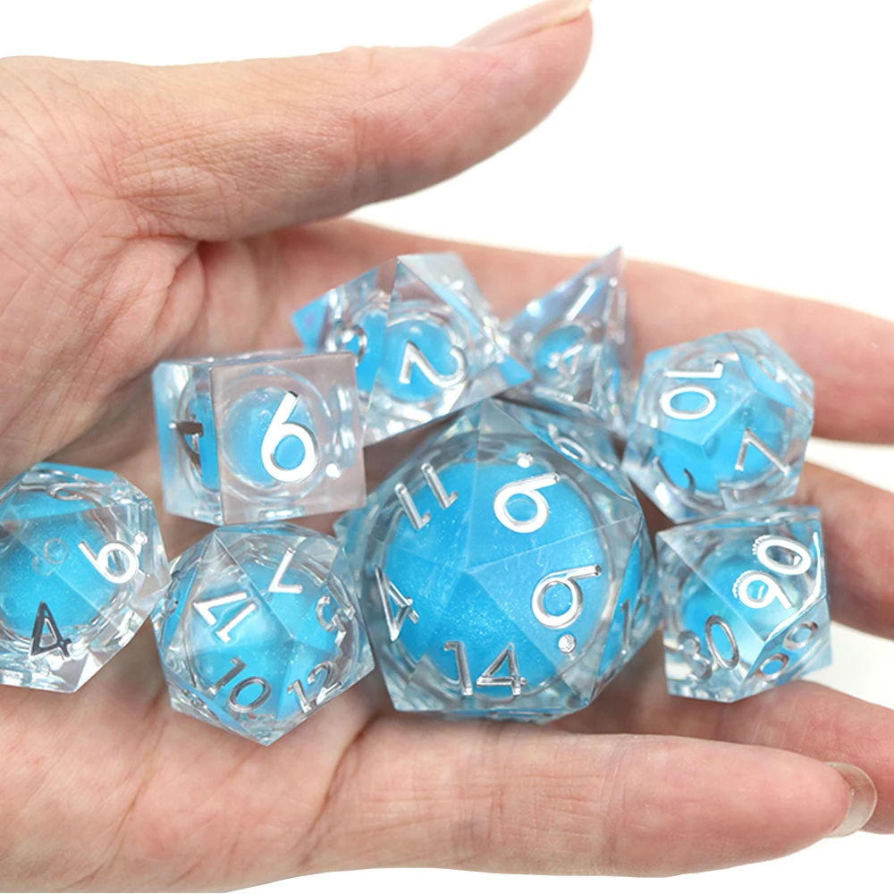 7 шт многогранные смолы DND комплект D & жидкое ядро кости для