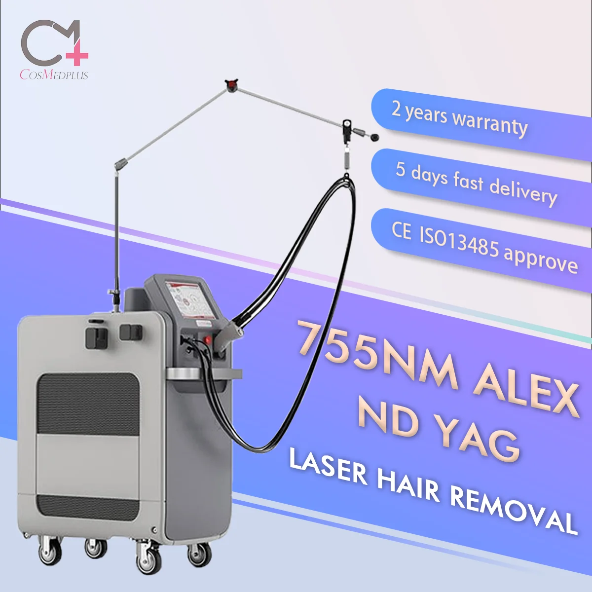 755nm laser alexandrite epilation 1064nm nd yag laser hair removal machine Korea alexandrite laser