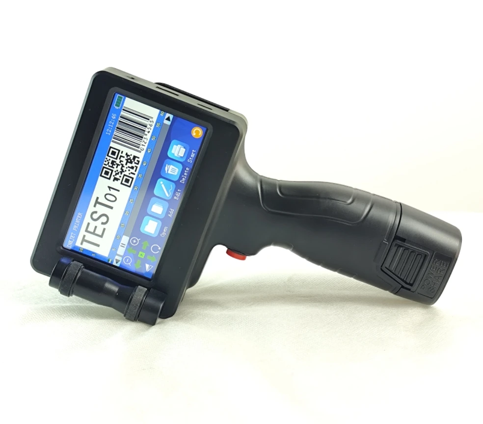 DMX Thermal Barcode Portable Printer Plate Carton Jar Can Fabric Qr Logo Brand Label Handheld Inkjet Printer