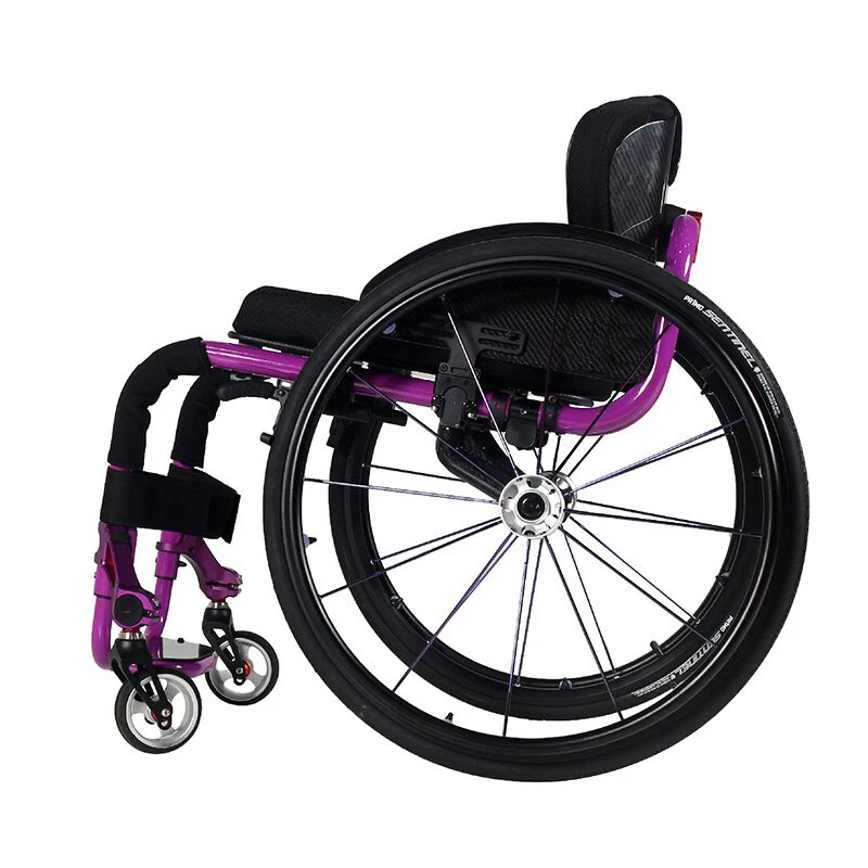 Sports wheelchair manual with seat and footrest