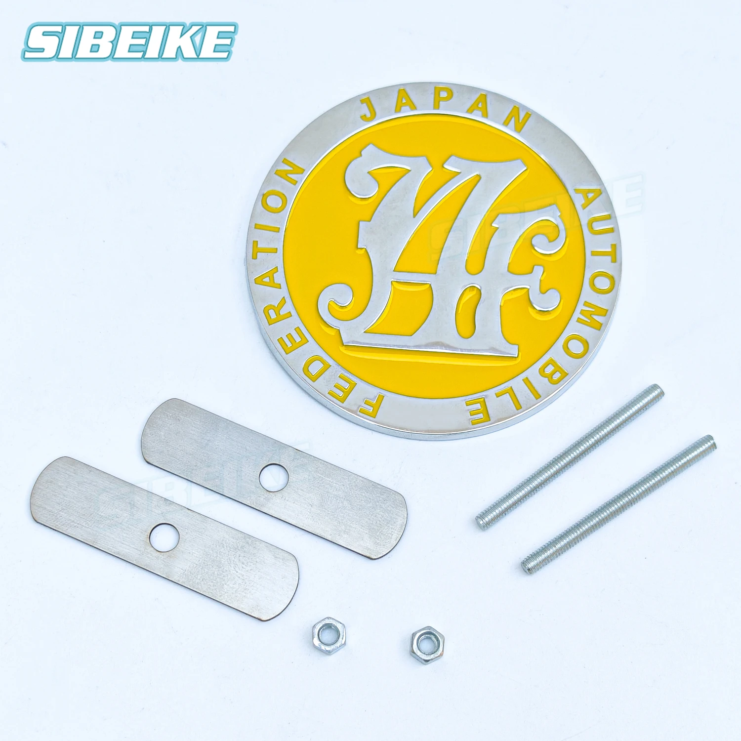 Japan Automobile Federation JDM JAF Metal Emblem Badge For All Cars Front Grille