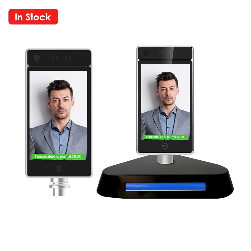 10.1 inch Facial face recognition camera body temperature measurement 3d camera face recognition access control system