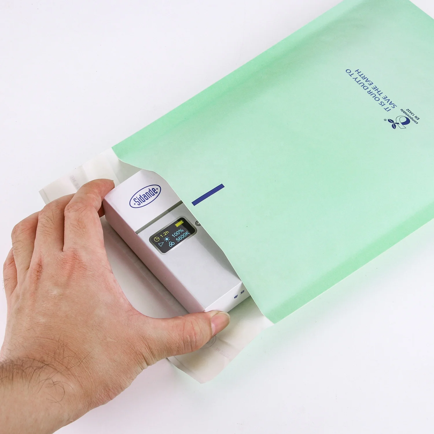 Compostable Big Custom Design High Buyers Waterproof Mint Green Kraft Bubble Mailer With Logo Paper