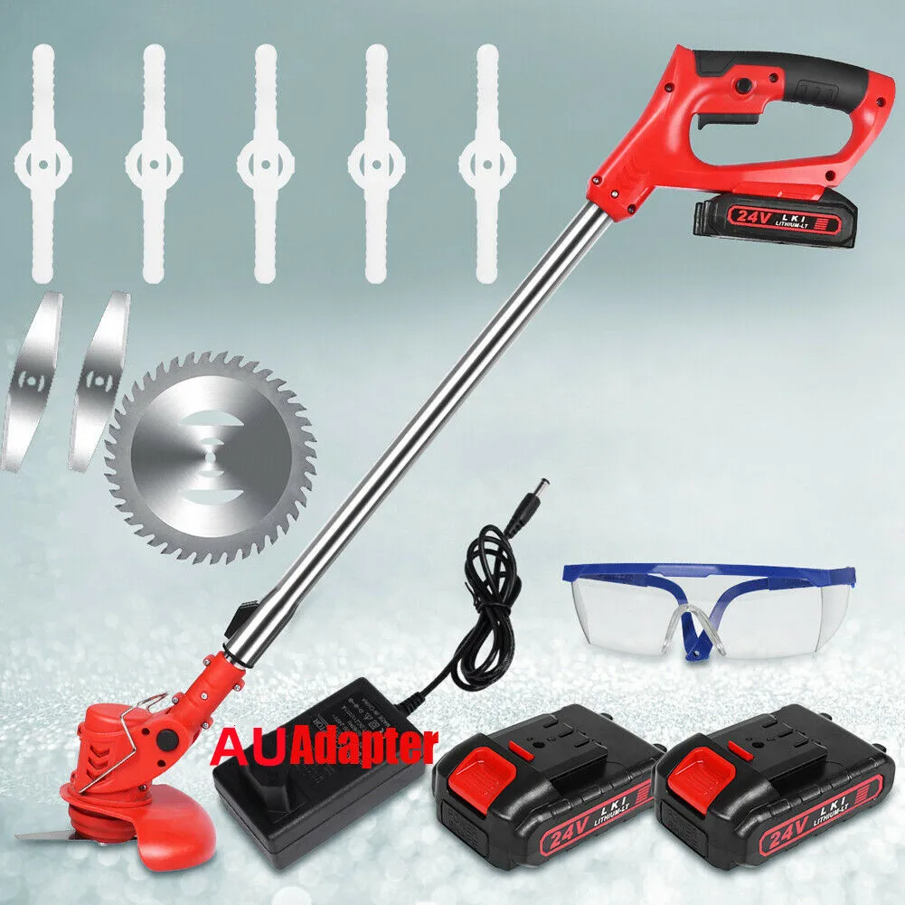 24V Grass Cutter Power String Trimmer Electric Lawn Mower Rechargeable Li-Ion Battery Cordless Grass Cutter For Garden Tools