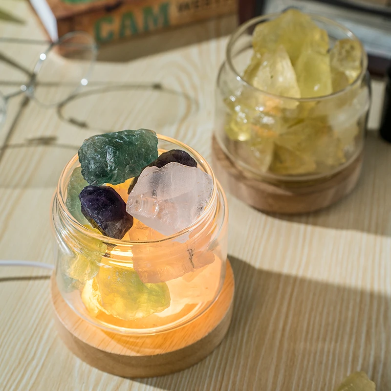 Wholesale Aroma Diffuser Odor Eliminator Tin Jar Crystal Stone Rock Decoration Diffusers