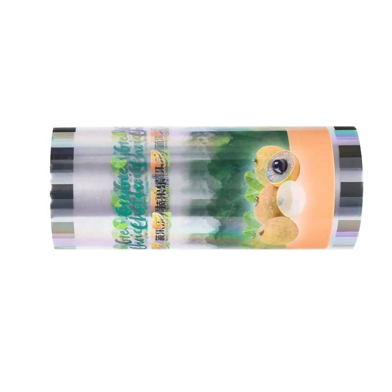 Lesui hot sealing film roll PE PET custom logo printing tray lidding thermoforming film for fruit meat food packaging