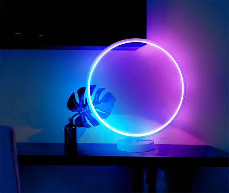 2021 hot sale DIY circle ring shaped mood lamp atmosphere lamp bedroom lighting in stock