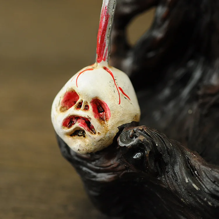 Hot selling waterfall backflow skull incense burner smoked table backflow Halloween backflow incense burner