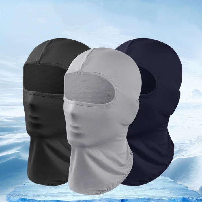 Wholesale Custom Outdoor Summer Ice Silk UV Protection Full Face Ski Mask Balaclava For Women Men