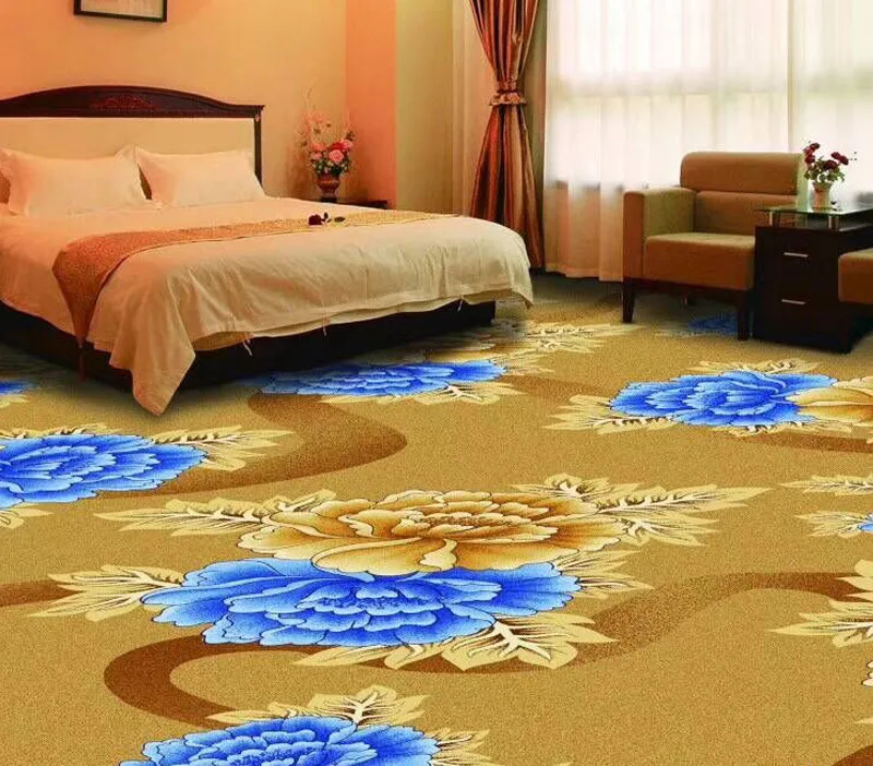 Cheap Price 100% Polypropylene Colorful Luxury Style Decorative Wall to Wall Printed Carpet Floor Carpet Roll