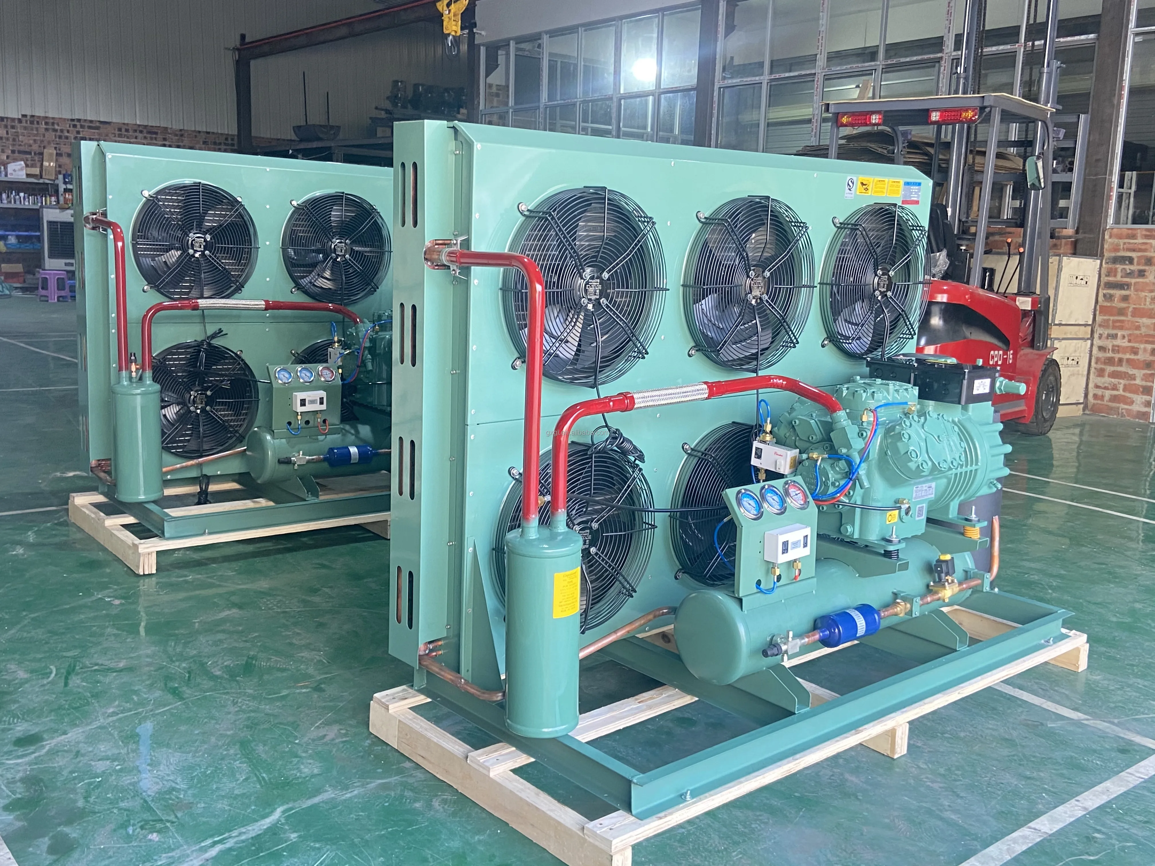 25HP/30HP/40HP Bitzer Piston Cooling Compressor Refrigerator Condensing Unit Low Temperature For Cold Room