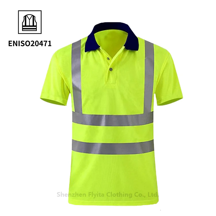OEM Polyester Heavy Duty Hi Vis Safety Shirt Building Welding Engineering Mining Construction Reflective Workwear Work Shirts