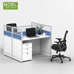 Небольшая офисная Рабочая станция, модульный компьютерный стол с прозрачным стеклянным экраном