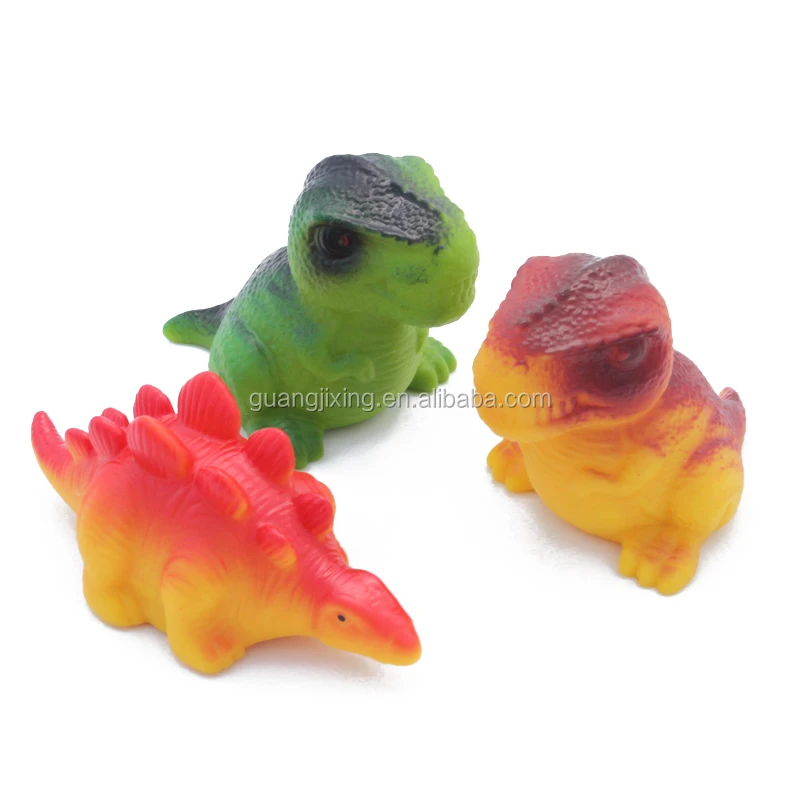 Hot Sale Plastic PVC Light Up Floating safety Baby Shower Dinosaur toys set bath toy