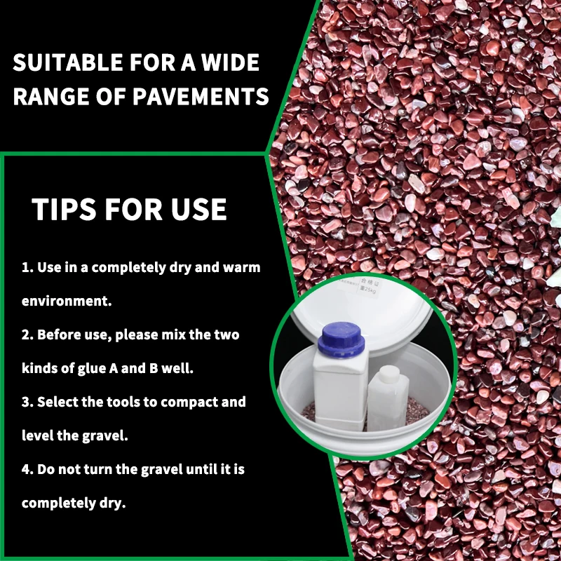 Factory-Produced Tumble Pebble Stones Chips Permeable Epoxy Pea Gravel Construction Exposed Aggregate Flooring Decoration Parks