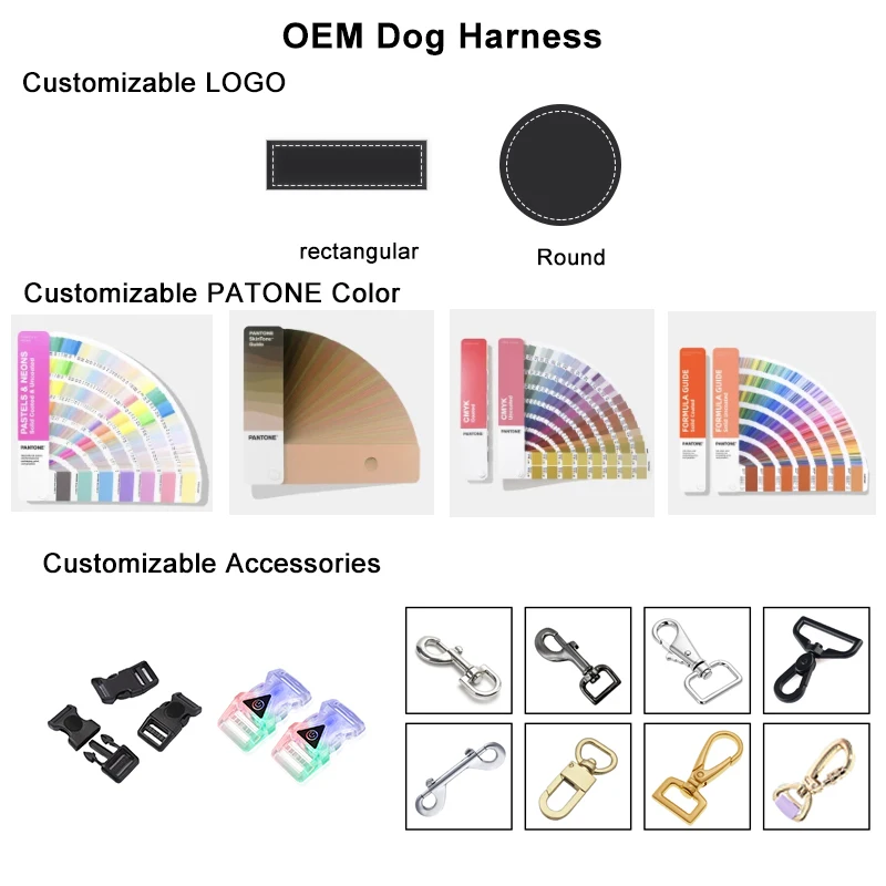 Gacent Pet Product Factory Customizable New Green Soft Padded Luxury Pet Harness & Waterproof dog Leash