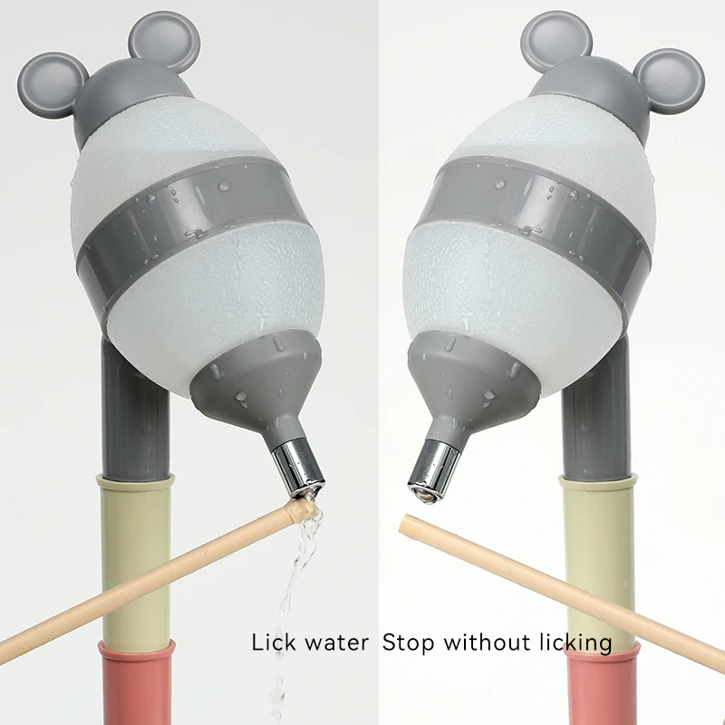 New Design Adjustable Height Pet Water Dispenser Cute Rat Ear Pet Feeding Bowl Not Wet Mouth Large Capacity Pet Water Fountain