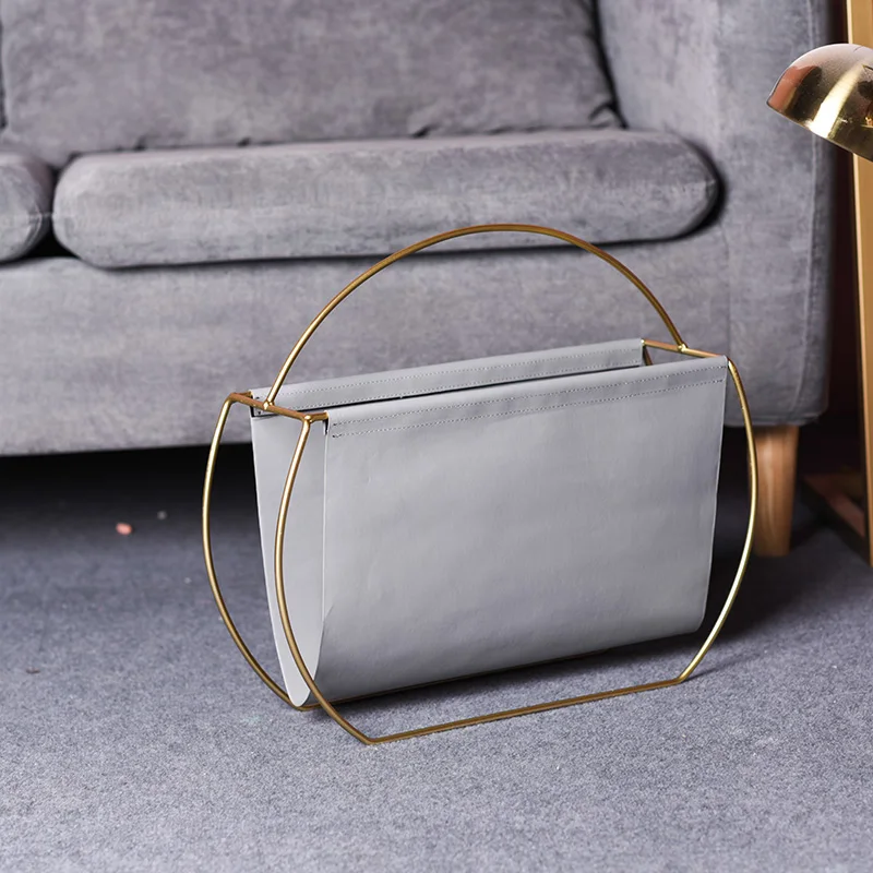  colorful designs for selection Slots Rose Gold Table Stand Metal Magazine Rack Mails Books