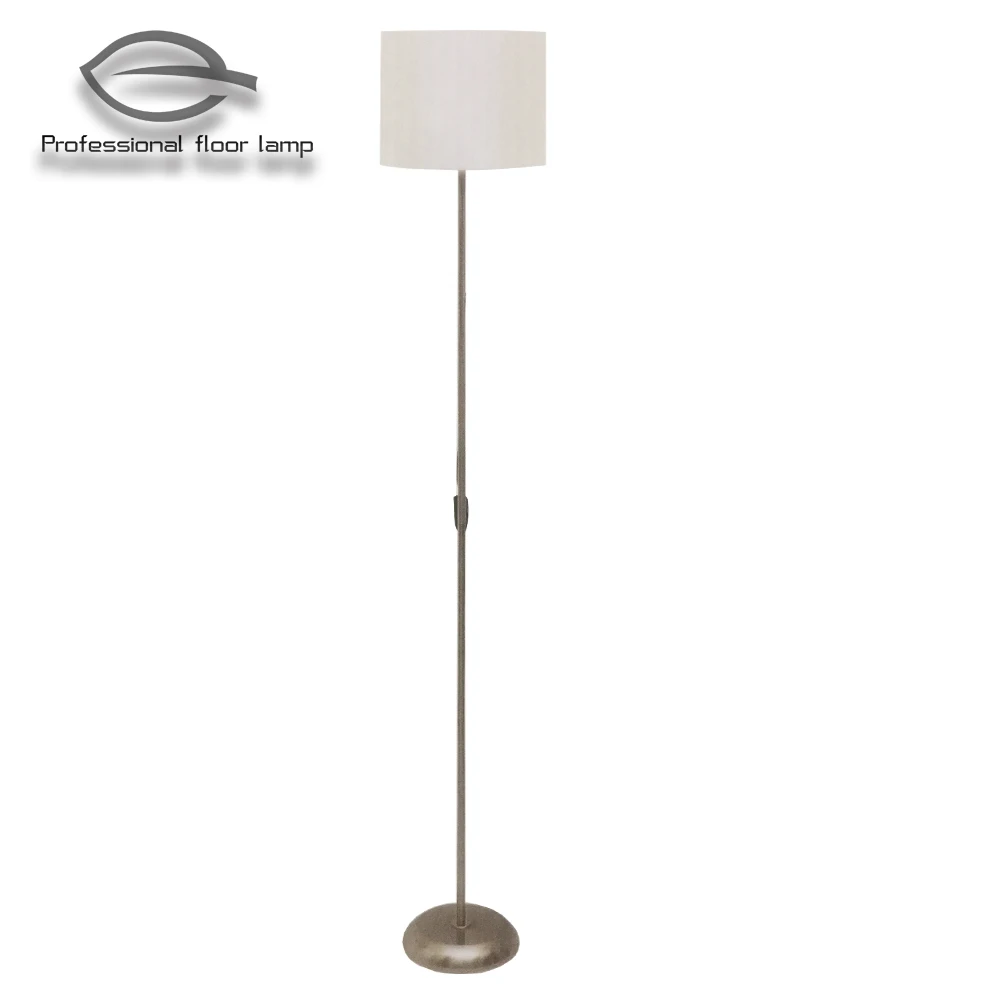 Chinese Wholesale Contemporary White Fabric E27 Halogen Bulbs Design Residential Modern Metal Floor Lamp