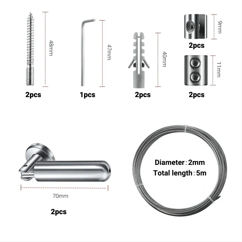 Wholesale Picture Hanging Strip Stainless Steel Wire Rope For Curtain