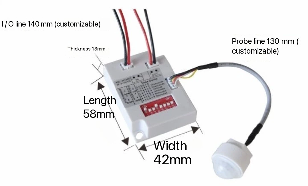 Новый дизайн DC5V 12V 24V PIR датчик движения выключатель света с временной задержкой инфракрасный детектор человеческого тела автоуправление 220V 110V