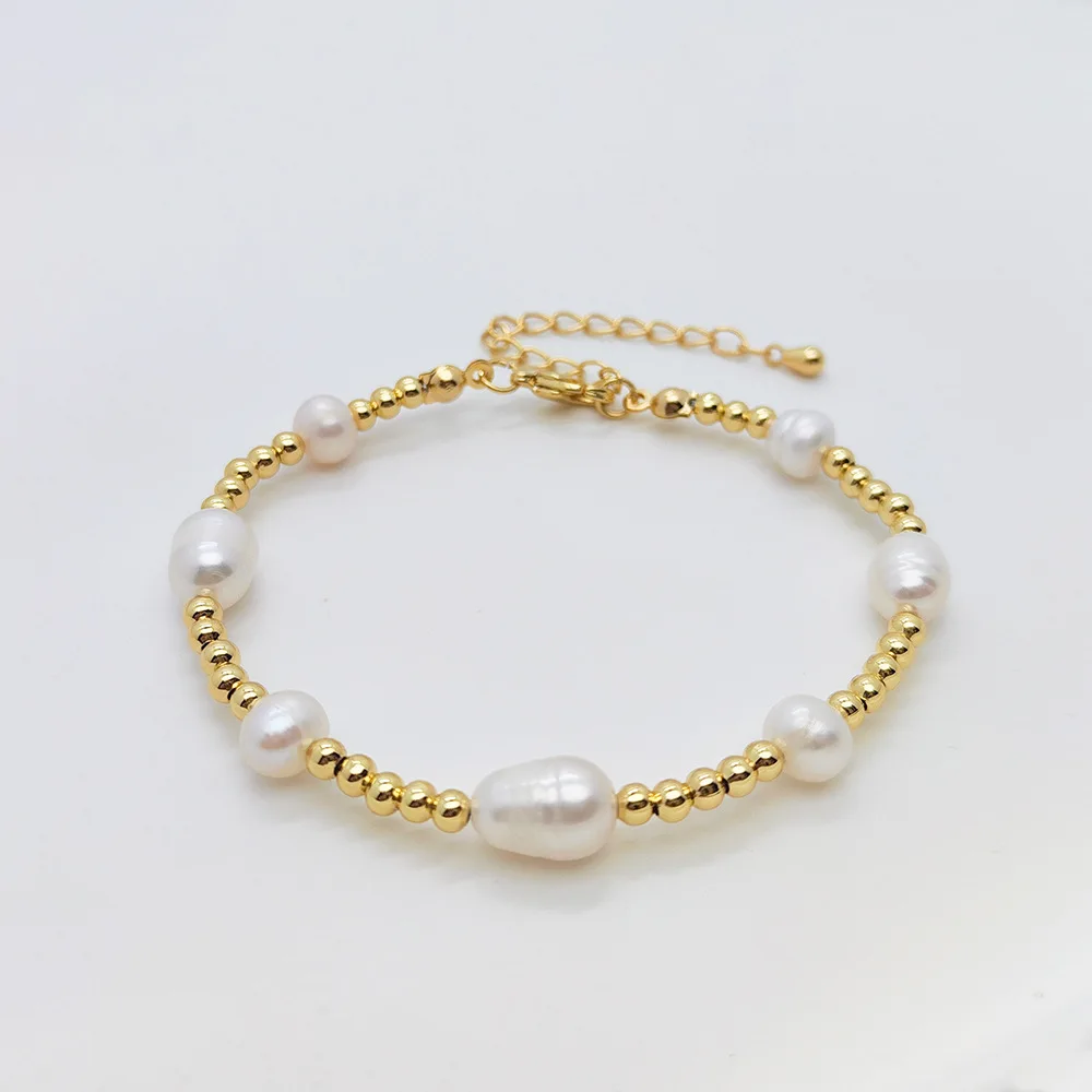 Wholesale dainty fashion jewelry  custom colorful clay beads jewelry cultured pearl bracelet multiple beads bracelet for girls