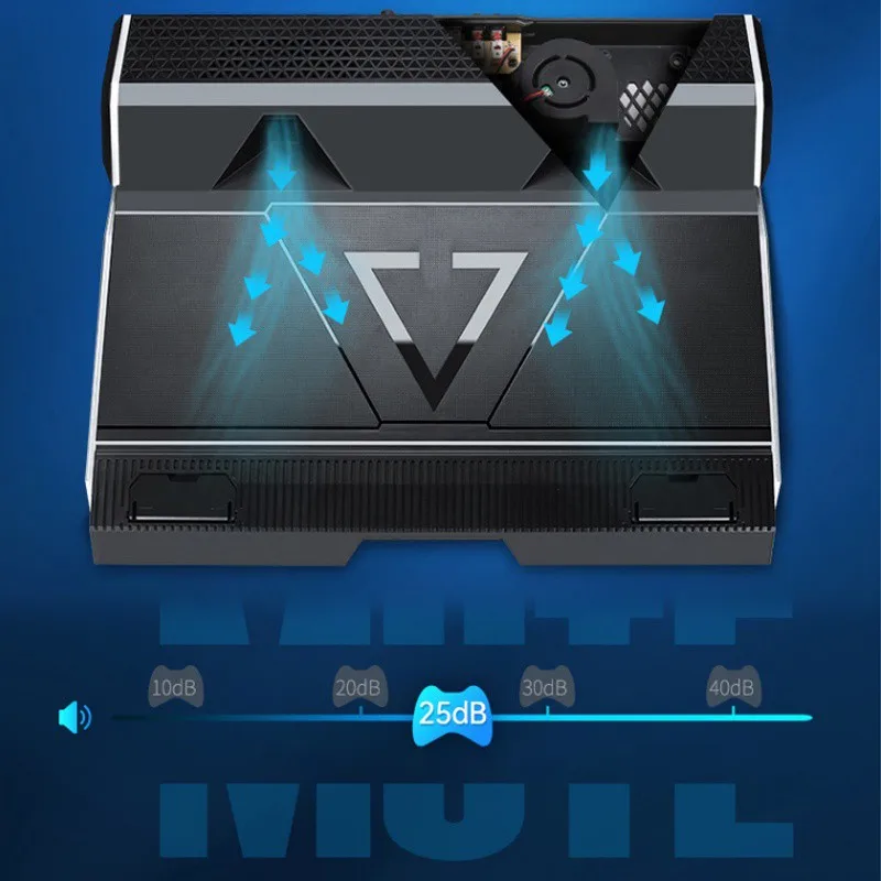 LLANO Portable Laptop Cooler LED 2 USB Ports 3000RPM Laptop Cooling Pad Notebook Stand Cooler Cooling Fan Base for 15 -17 inch