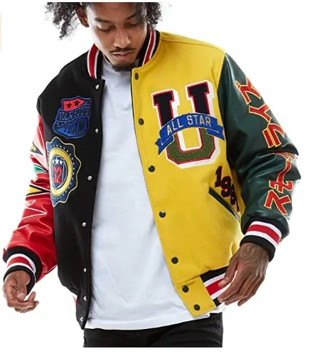 Latest Fashion Design Unisex Streetwear Jacket Fashion Men Sports Bubble Jacket Men Letterman Jackets Custom