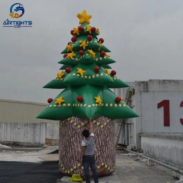 Airtight Holiday Balloon Outdoor Giant Inflatable Christmas Tree Balloon for Promotion