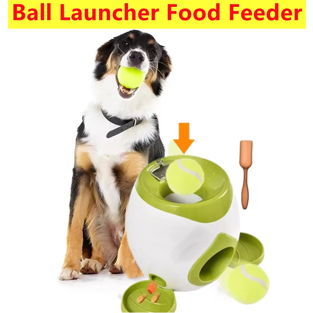 Hot Selling Interactive Dog Pet Toys Balls Throwing Launcher Pet Ball Launcher Thrower With Treat Dispenser - 3 Tennis Balls