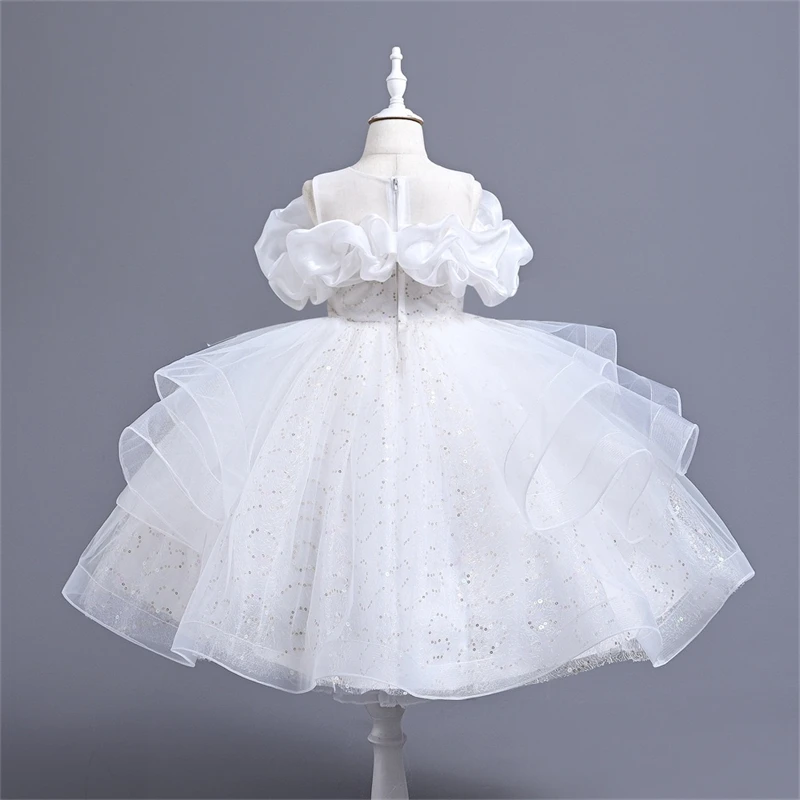 Wholesale Children Sweet Dress Girls Flower Party Dresses High-Quality Baby Lace  Dress