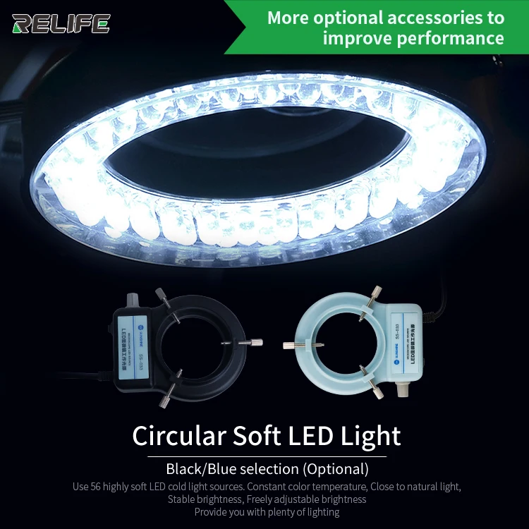 RL-M3T Trinocular HD Stereophonic Microscope 0.7-4.5X Of The Continuous Tinnitus Trinocular Reife With Camera Electronic Device