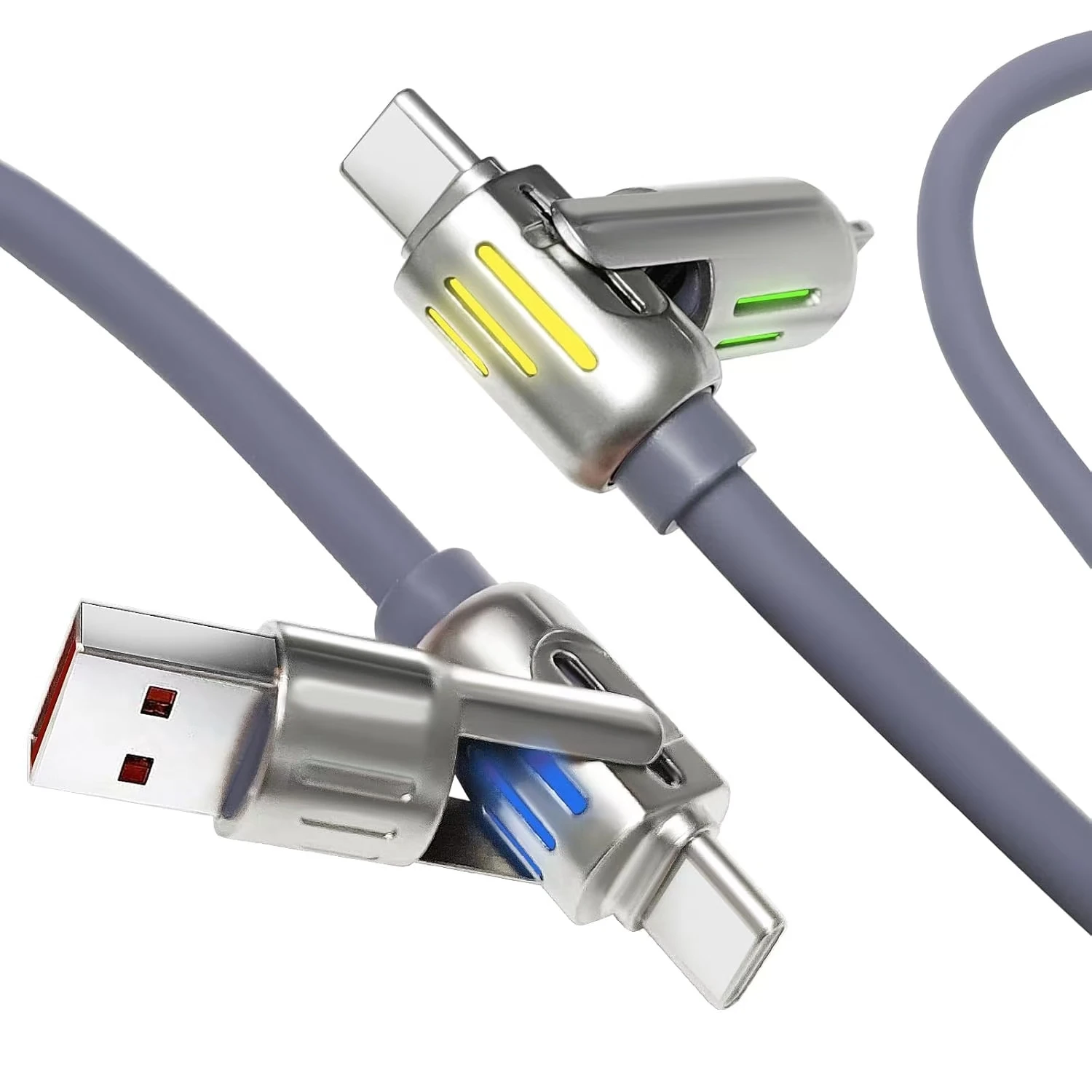 feiyida Adapter 4 in 1 Multiport Adapter 10Gbps for speedy data transfers USB-C typy c led usb a for phone car charge