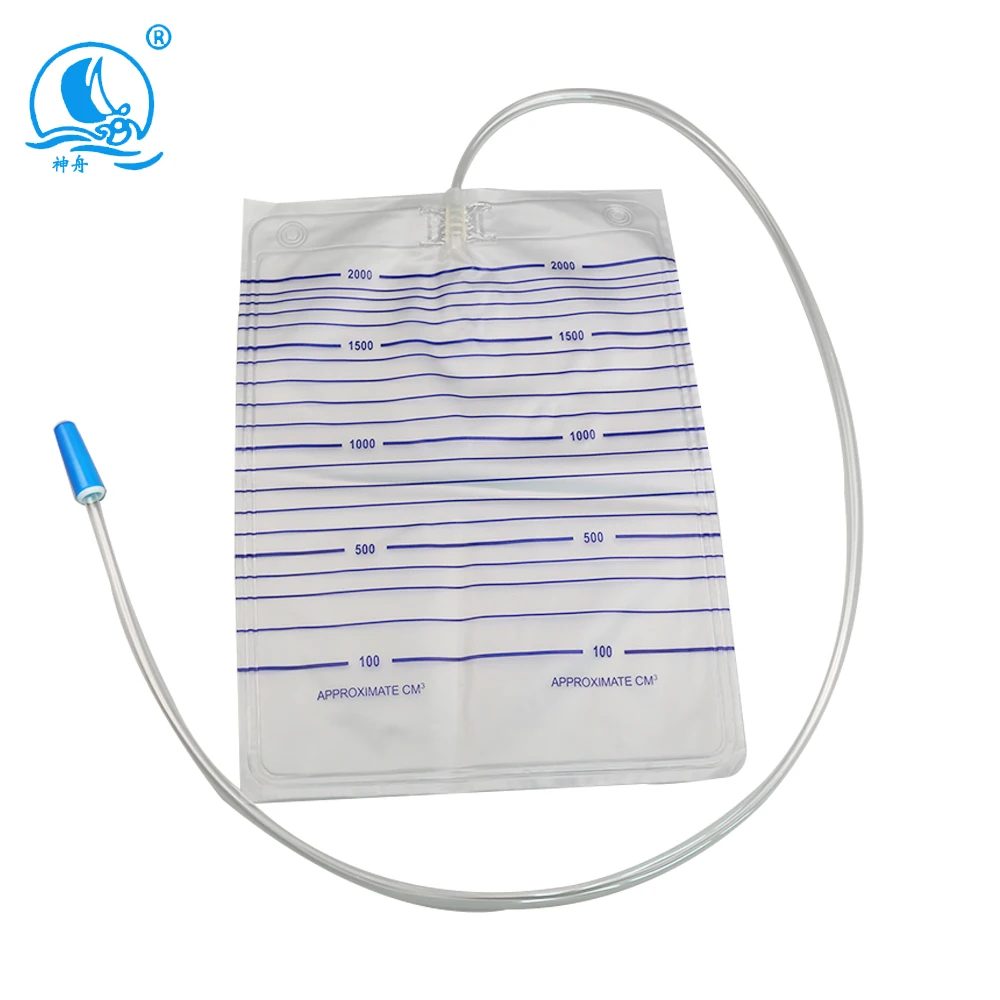 Disposable anti countercurrent drainage bag thickened catheter collection bag catheterization bag cross valve