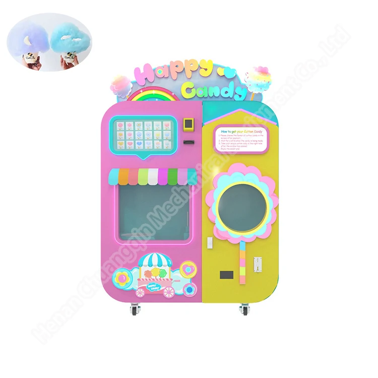 Профессиональная закуска мягкое мороженое полностью автоматический торговый автомат для сладкой ваты 6 коробок
