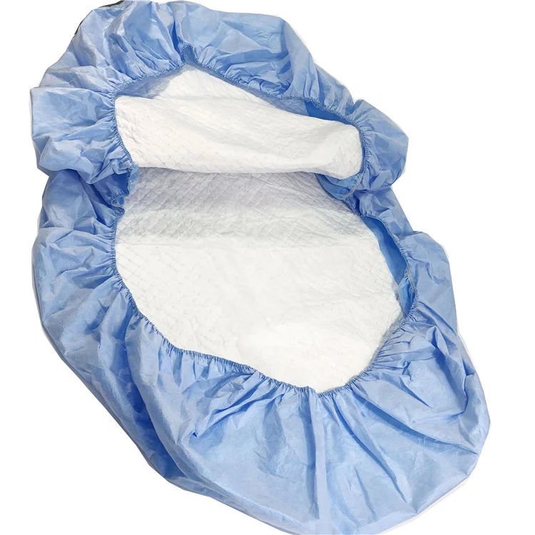 Chinese Manufacturer Suning Disposable SMS Non-woven Hospital Medical Bed Cover with  Fluff Pulp