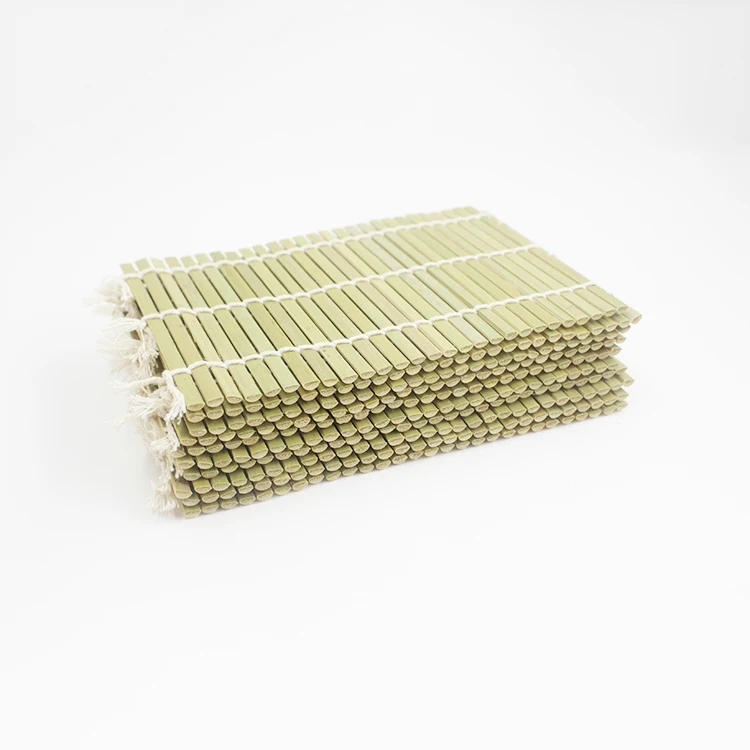 New Product Custom Size Rectangle Natural Eco-friendly Bamboo Sushi Roll Roller Mat