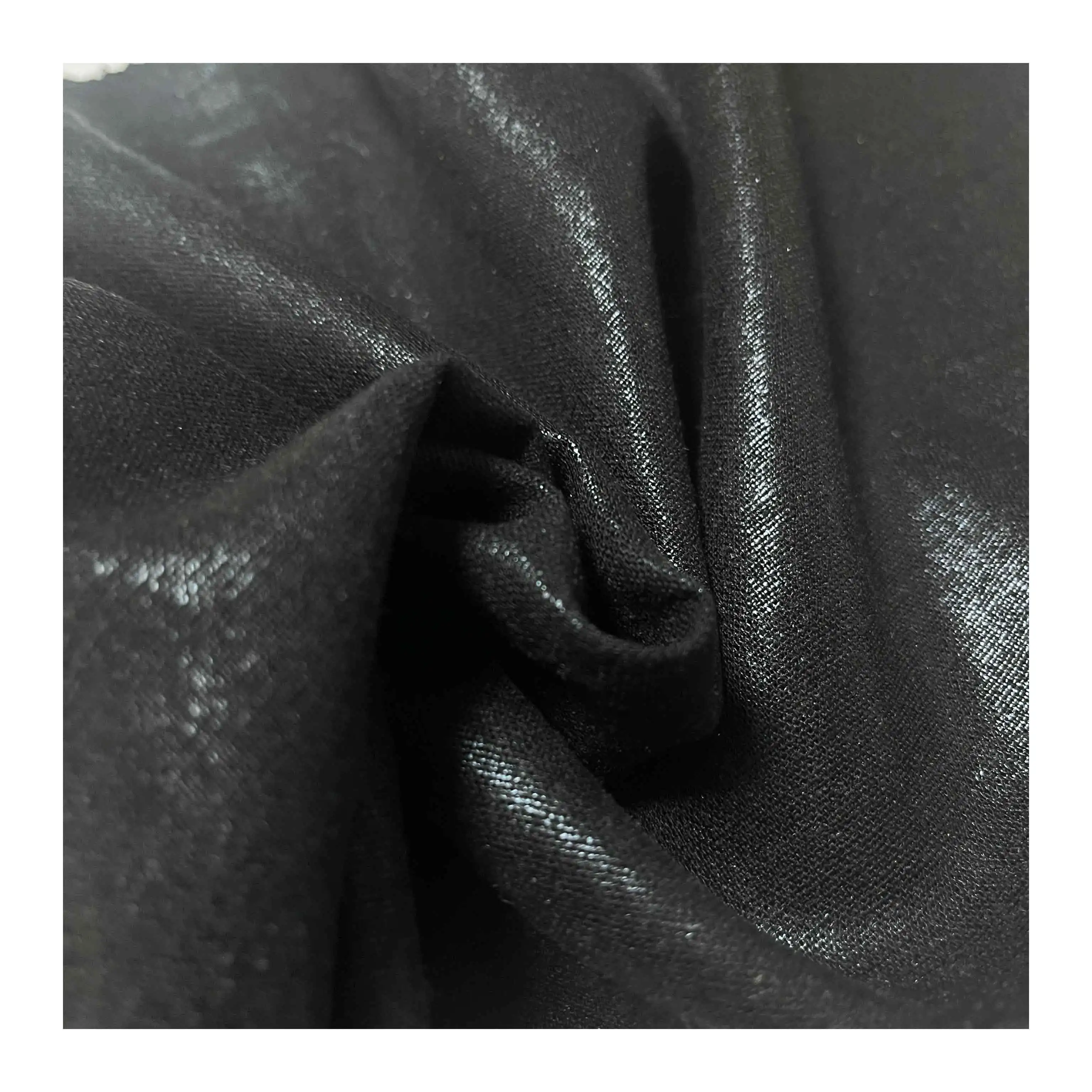 High quality Wholesale Factory Woven Tarpaulin fabric Solid Color 55%linen 45%viscose for womens clothing