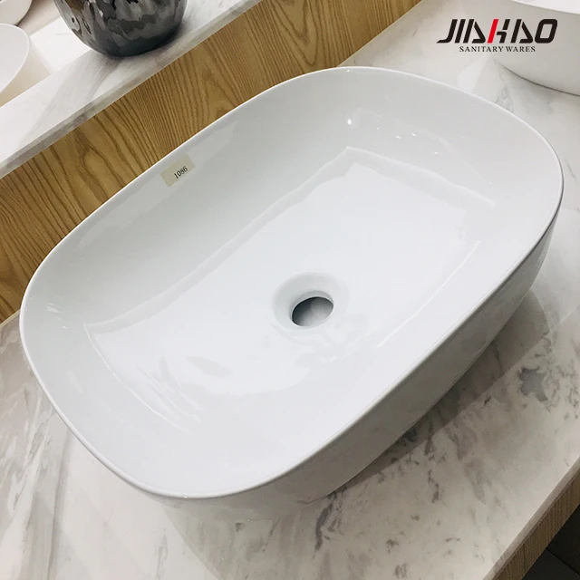 JIAHAO новый дизайн столовая настольная мраморная прямоугольная маленькая Керамическая ручная мойка для