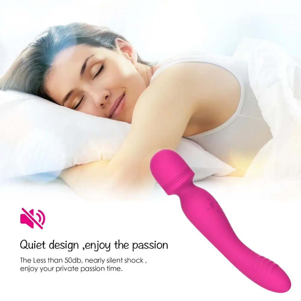 5 Frequency and 5 Speed Waterproof Silicone Vibe Double head Wand Massager Vibrator