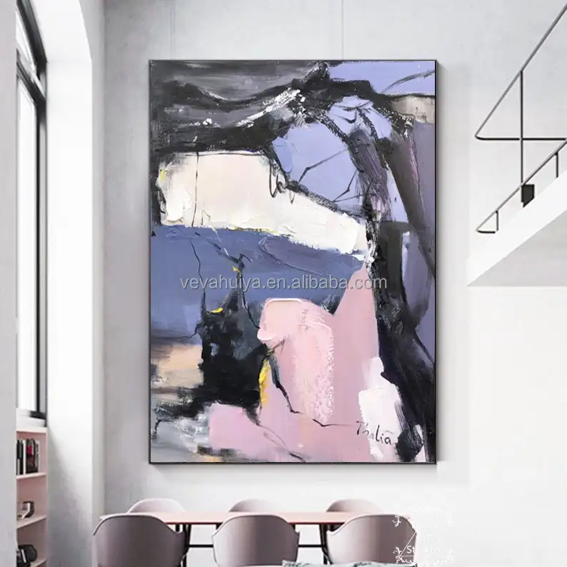 Professional Artist Hand-painted Colorful Abstract Oil Painting on Canvas Rich Colors Canvas Abstract Oil Painting